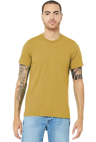 BELLA+CANVAS 3413 Unisex Howard Tri-blend T-shirt in Mustard triblend front view