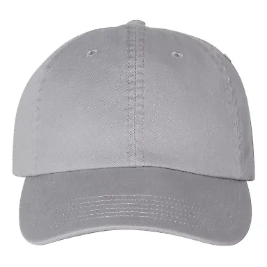 Champion Clothing CS4000 Washed Twill Dad Cap Medium Grey Concrete front view