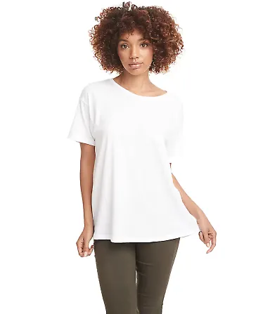 Next Level Apparel N1530 Ladies Ideal Flow T-Shirt in White front view