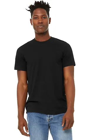 Bella + Canvas 3301 Unisex Sueded Tee SOLID BLK BLEND front view