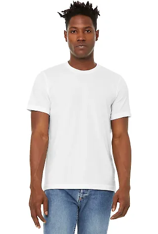 Bella + Canvas 3301 Unisex Sueded Tee SOLID WHT BLEND front view
