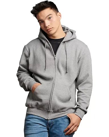Russel Athletic 697HBM Dri Power® Hooded Full-Zip in Oxford front view