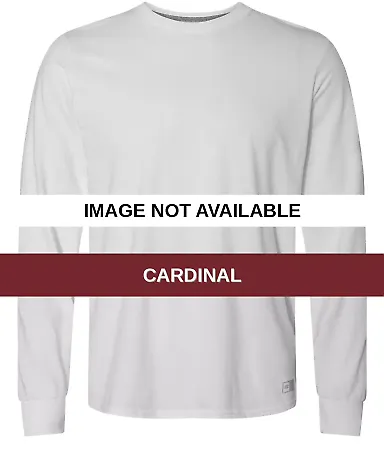 Russel Athletic 64LTTM Essential Long Sleeve 60/40 Cardinal front view