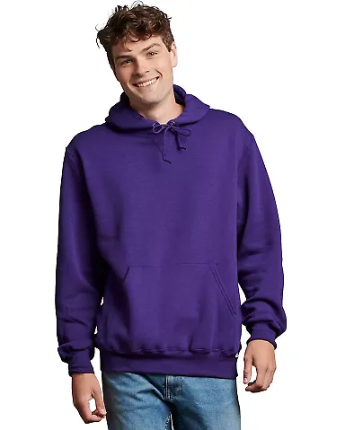 Russel Athletic 695HBM Dri Power® Hooded Pullover in Purple front view