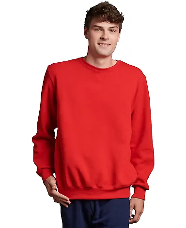 Russel Athletic 698HBM Dri Power® Crewneck Sweats in True red front view
