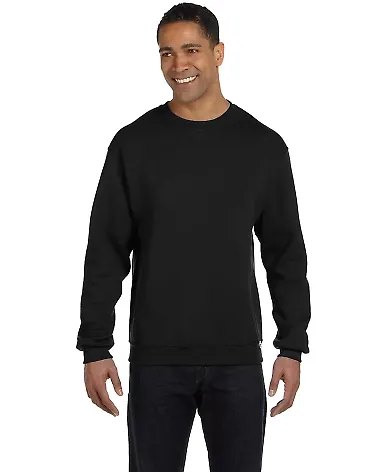Russel Athletic 698HBM Dri Power® Crewneck Sweats in Black front view