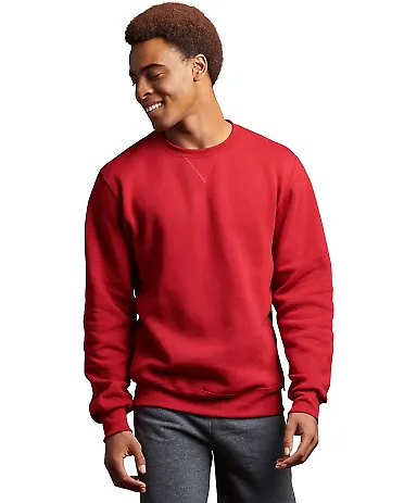 Russel Athletic 698HBM Dri Power® Crewneck Sweats in Cardinal front view