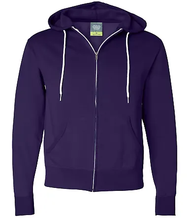 Independent Trading Co. - Unisex Full-Zip Hooded S Grape front view