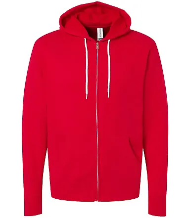 Independent Trading Co. - Unisex Full-Zip Hooded S Red front view