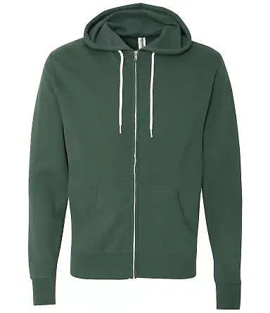 Independent Trading Co. - Unisex Full-Zip Hooded S Alpine Green front view