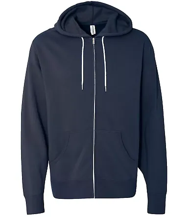 Independent Trading Co. - Unisex Full-Zip Hooded S Slate Blue front view