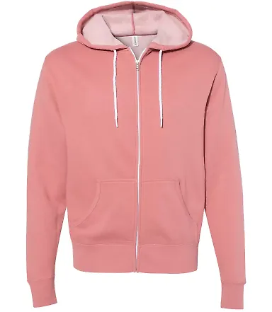 Independent Trading Co. - Unisex Full-Zip Hooded S Dusty Rose front view