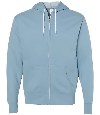 Independent Trading Co. - Unisex Full-Zip Hooded S Misty Blue front view