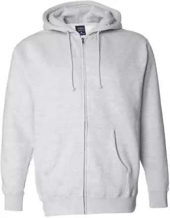 Independent Trading Co. - Full-Zip Hooded Sweatshi Grey Heather front view