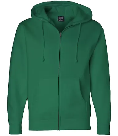 Independent Trading Co. - Full-Zip Hooded Sweatshi Kelly Green front view