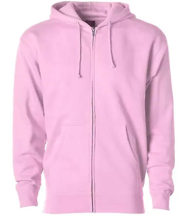 Independent Trading Co. - Full-Zip Hooded Sweatshi Light Pink front view