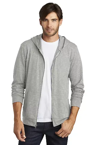 District Clothing DT565 District    Medal Full-Zip Light Grey front view