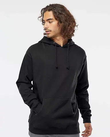 IND4000 Independent Trading Co. Heavyweight hoodie in Black front view