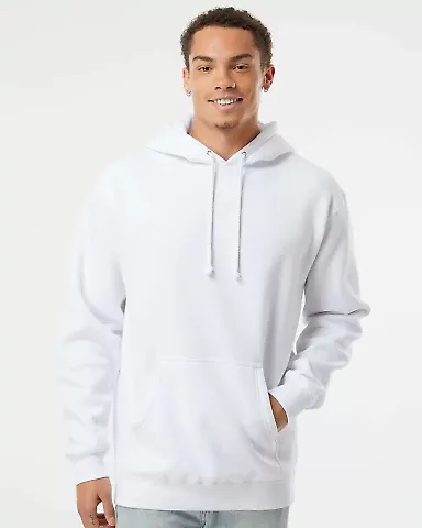 IND4000 Independent Trading Co. Heavyweight hoodie in White front view