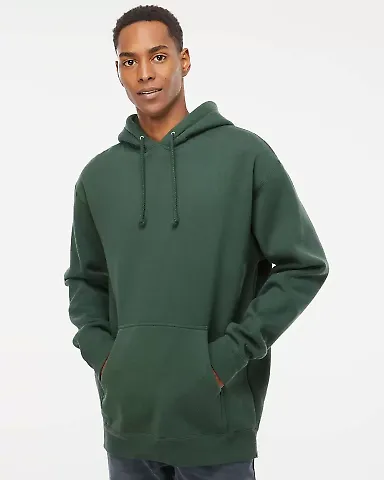 IND4000 Independent Trading Co. Heavyweight hoodie Alpine Green front view