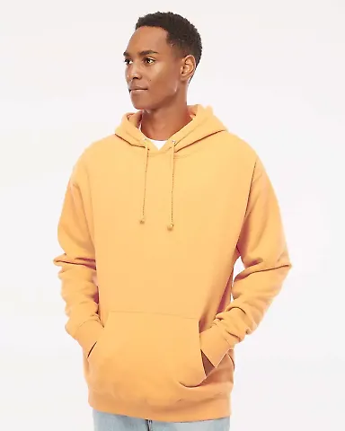 IND4000 Independent Trading Co. Heavyweight hoodie in Peach front view