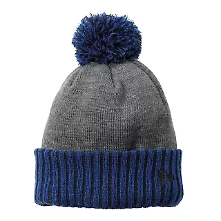 New Era NE904   Colorblock Cuffed Beanie Royal/Hth Grey front view