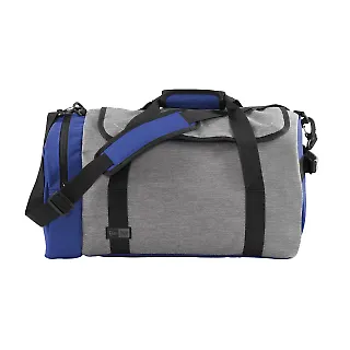 New Era NEB800   Legacy Duffel in Grey tw he/roy front view