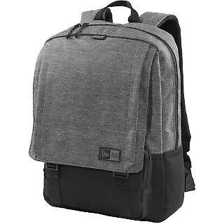 New Era NEB202   Legacy Backpack in Black tw he/bk front view