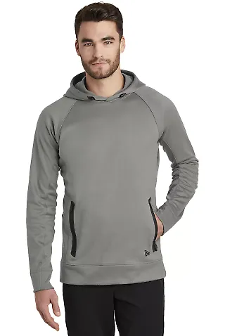 New Era Apparel NEA520 New Era Venue Fleece Pullo Shadow Grey front view
