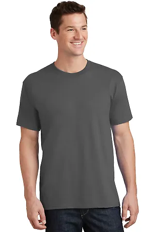 Port & Company PC54T  Tall Core Cotton Tee Charcoal front view