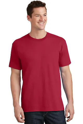 Port & Company PC54T  Tall Core Cotton Tee Red front view