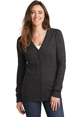 Port Authority Clothing LSW415 Port Authority  Lad in Black marl front view