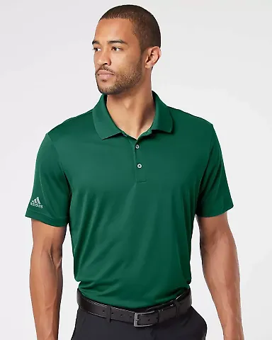 Adidas Golf Clothing A230 Performance Sport Polo Collegiate Green front view