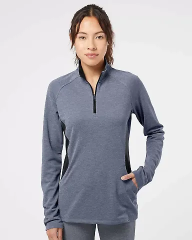 Adidas Golf Clothing A281 Women's Lightweight UPF  Collegiate Navy Heather/ Carbon front view