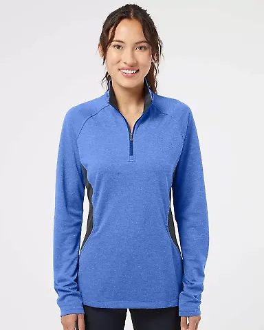 Adidas Golf Clothing A281 Women's Lightweight UPF  Collegiate Royal Heather/ Carbon front view