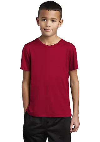 Sport Tek YST420 Sport-Tek Youth Posi-UV Pro Tee True Red front view