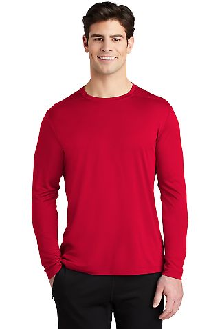 Sport Tek ST420LS Sport-Tek Posi-UV Pro Long Slee in True red front view