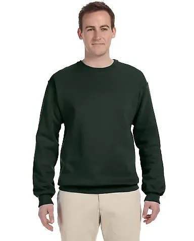 Fruit of the Loom 82300R Supercotton Crewneck Swea Forest Green front view
