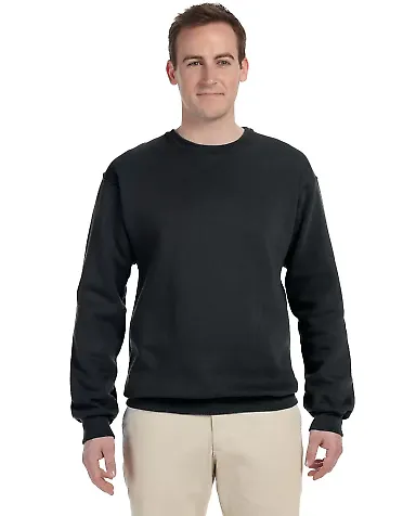 Fruit of the Loom 82300R Supercotton Crewneck Swea Black front view