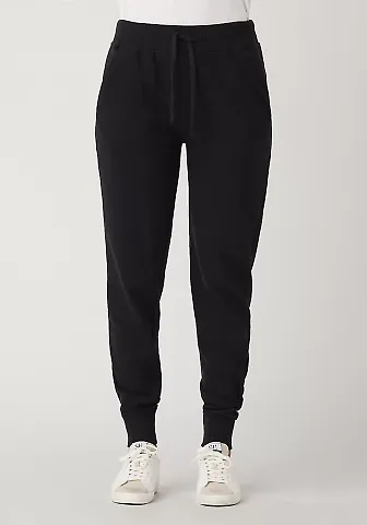 Cotton Heritage W7280 Women's French Terry Jogger in Black front view