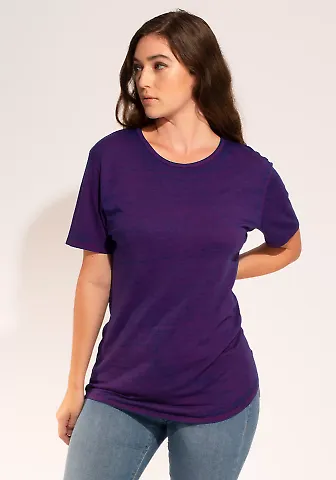 Cotton Heritage W1281 Women's Burnout T-Shirt in Purple starlight front view