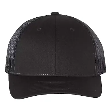 Richardson Hats 115 Low Pro Trucker Cap in Black front view