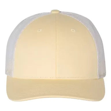Richardson Hats 115 Low Pro Trucker Cap in Pale banana/ birch front view