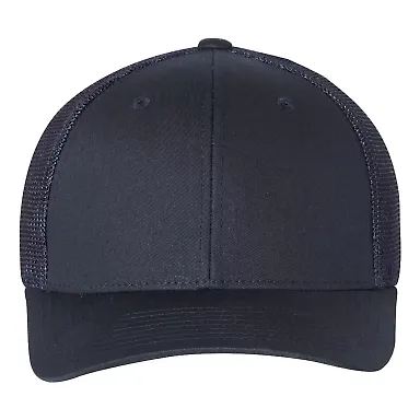 Richardson 110 Fitted Trucker Hat with R-Flex in Navy front view