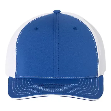 Richardson Hats 172 Fitted Pulse Sportmesh Cap wit Royal/ White Split front view