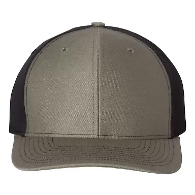 Richardson Hats 312 Twill Back Trucker Cap in Loden/ black front view