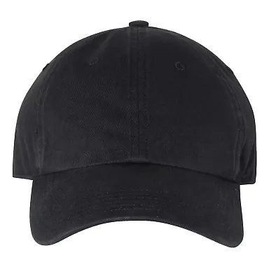 Richardson Hats 320 Washed Chino Cap Black front view