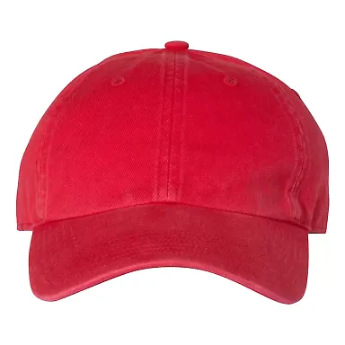 Richardson Hats 320 Washed Chino Cap Red front view