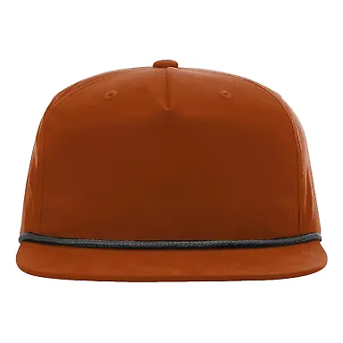 Richardson Hats 256 Umpqua Snapback Cap in Dark orange/ black front view