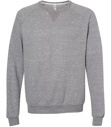 Jerzees 91MR Snow Heather French Terry Crewneck Sw Charcoal front view